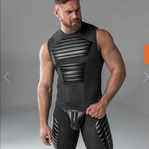 COPY - Maskulo Black Armored Tank Tops. TP20-90-S